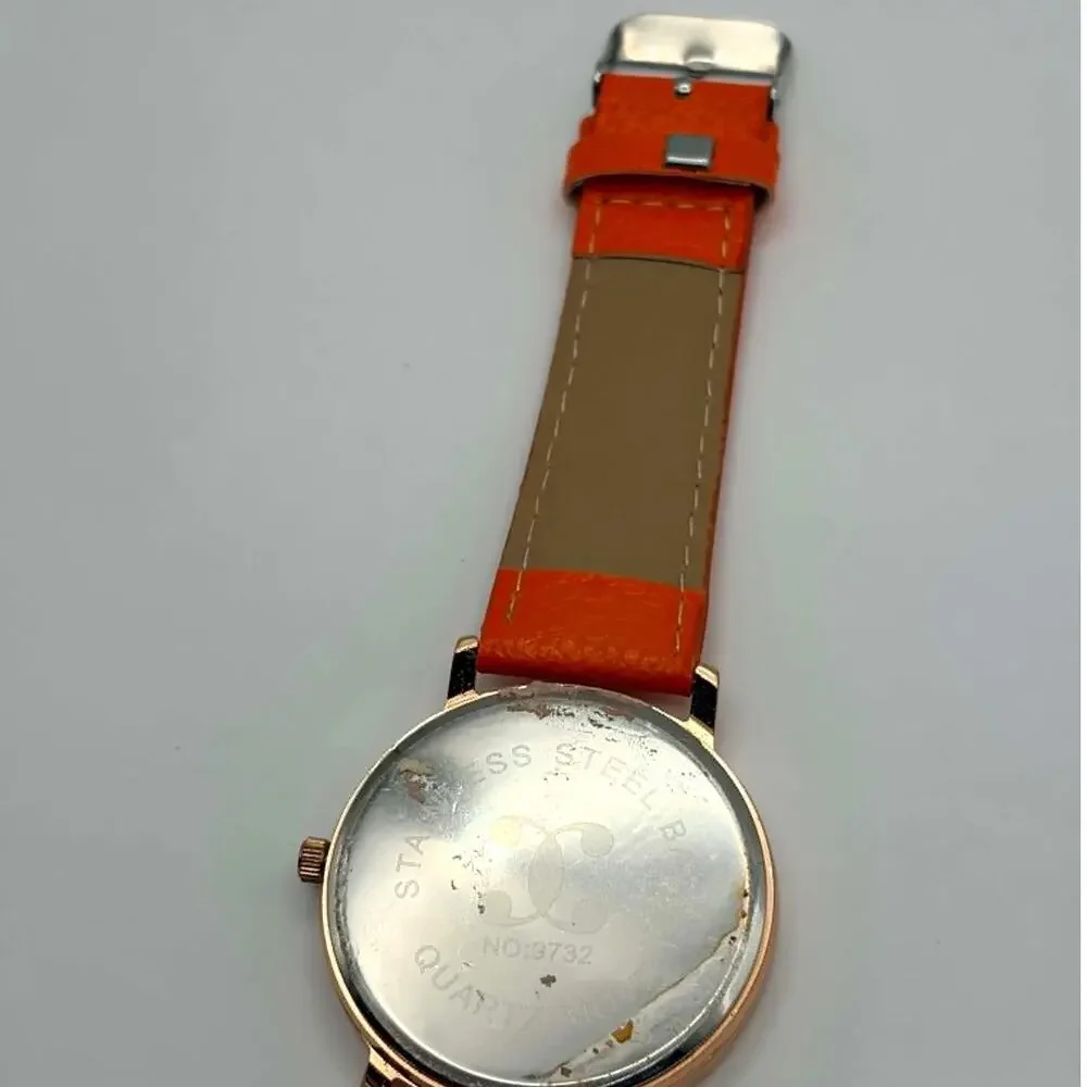 Orange Stripe Men's Watch